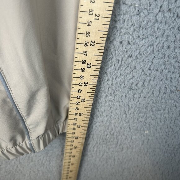 RAW GEAR Tec Track Pant Running Joggers Size Medium Beige "Run With Us" Logo - Picture 5 of 6